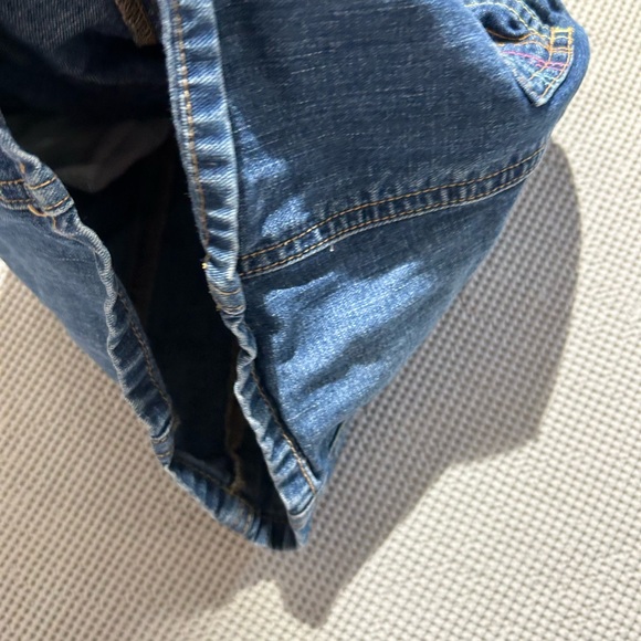 Vintage retro rainbow waist band denim jean mini skirt old navy 3t - Picture 6 of 12